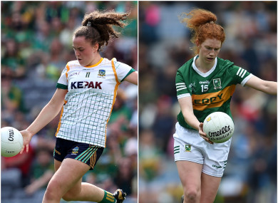 Scoring stars: Emma Duggan (Meath) and Louise Ní Mhuircheartaigh (Kerry).