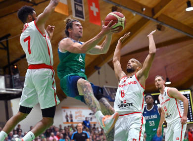 Lorcan Murphy goes to the basket.