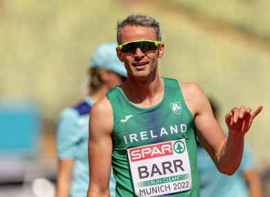 Thomas Barr in action in Munich.
