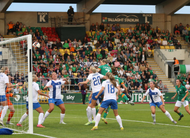 A view of the stands at last night's game at Tallaght Stadium.