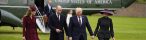 Trump greeted by William and Kate as he arrives at Windsor Castle on first full day of state visit