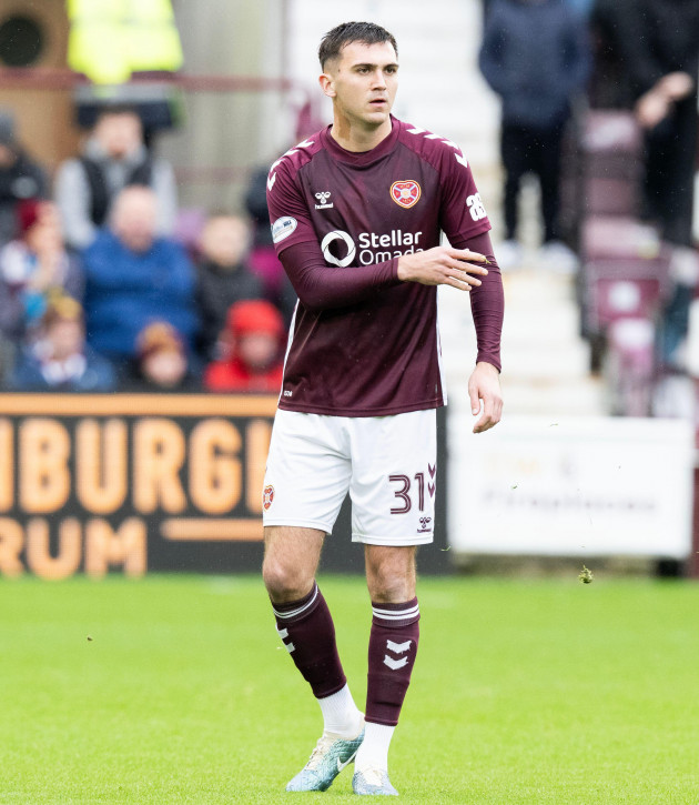 Irish defender Oisin McEntee to miss Hearts' title run-in