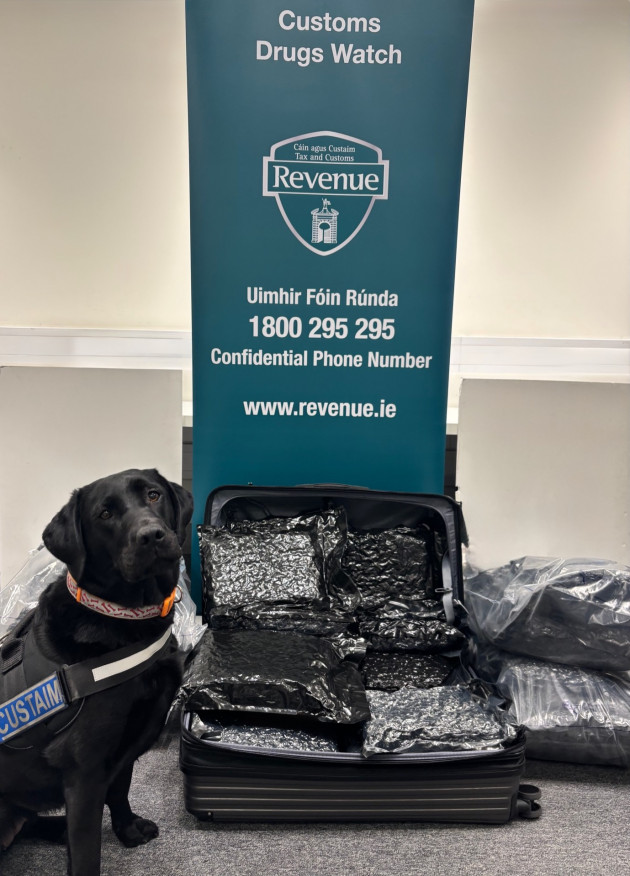 Herbal cannabis flown on four flights worth a combined €3.1m seized at Dublin Airport