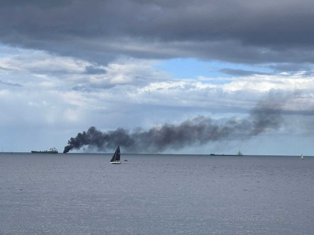 Emergency services respond to boat on fire off Dún Laoghaire