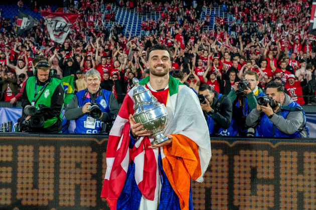 Troy Parrott scored and got his hands on some silverware by winning the Dutch Cup final with AZ