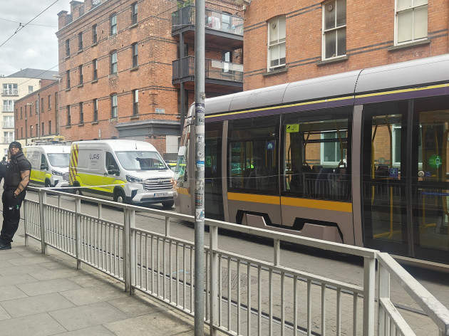 Red Line Luas disrupted in both directions as emergency services attend collision near Smithfield 