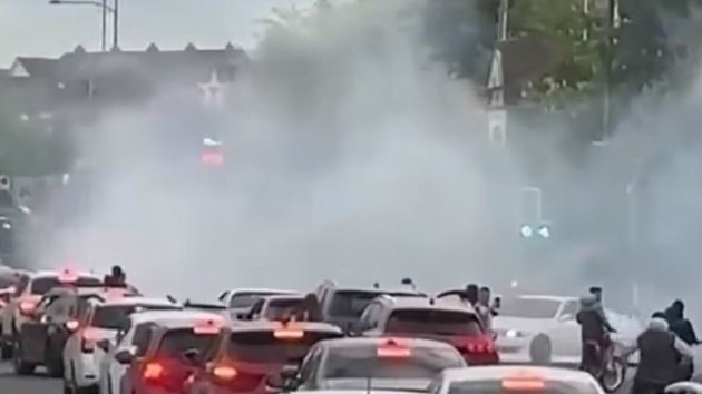 PSNI officers and police vehicles attacked by youths during Belfast car meet