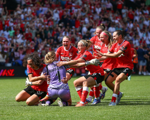 Ireland's Whitehouse saves four penalties as Charlton promoted to WSL