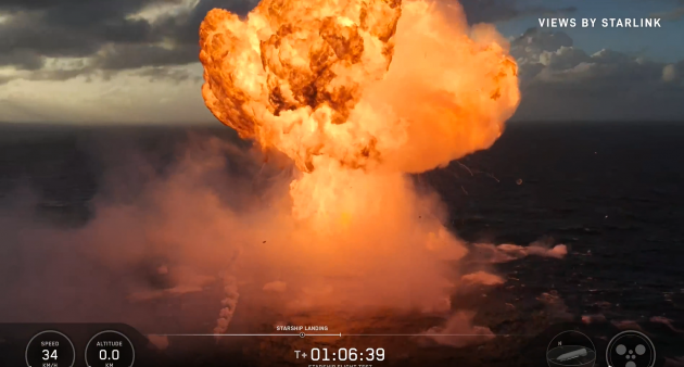SpaceX rocket explodes in the Indian Ocean after splashdown