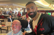 Heartwarming moment as Seán Cox presents special jersey to Liverpool's Mo Salah