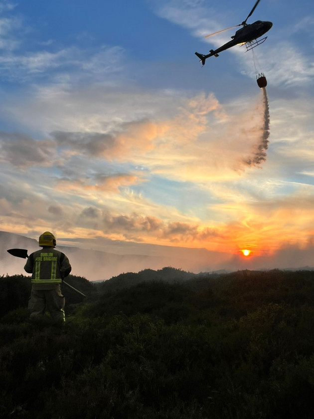 Investigation underway into claim large fire in Wicklow Mountains was ‘lit intentionally’