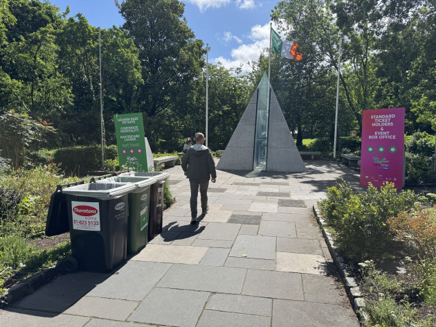 Defence Forces 'disappointed' after event signage and bins placed at memorial to dead soldiers