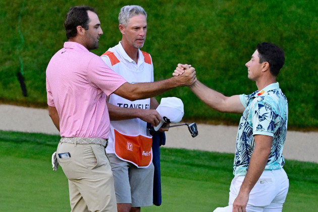 Hovland beats Scheffler in playoff for PGA Travelers title