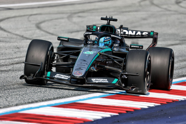 George Russell holds off Max Verstappen to win Austrian Grand Prix