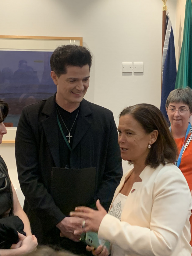 The Script's Danny O'Donoghue pops into Leinster House to tell TDs: Protect musicians from AI