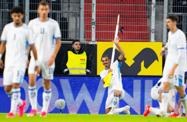 Israeli player sent off for goal celebration suggests he was mimicking pool, not firing a gun